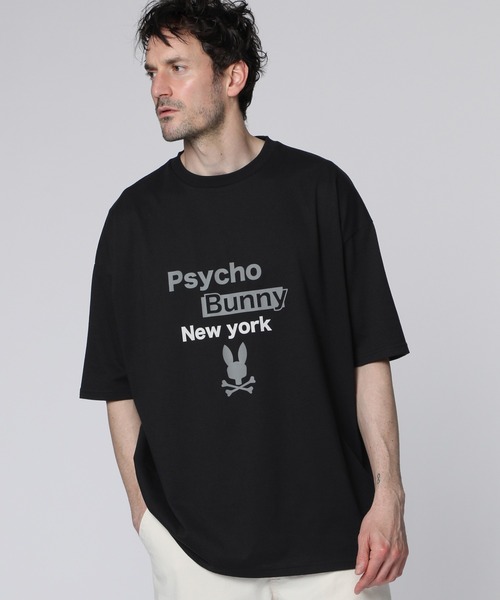 Psycho Bunny（サイコバニー）の「[WEB限定]グラフィックロゴ ワイドリラックスTシャツ（Tシャツ/カットソー・メンズ・チャコールグレー/ブラック・SMALL/MEDIUM/LARGE/X-LARGE）」の2枚目の写真