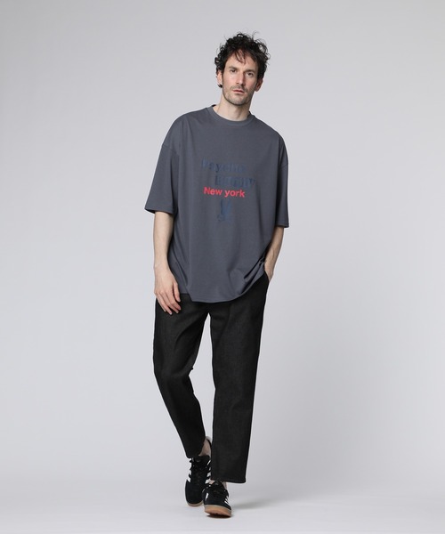 Psycho Bunny（サイコバニー）の「[WEB限定]グラフィックロゴ ワイドリラックスTシャツ（Tシャツ/カットソー・メンズ・チャコールグレー/ブラック・SMALL/MEDIUM/LARGE/X-LARGE）」の11枚目の写真