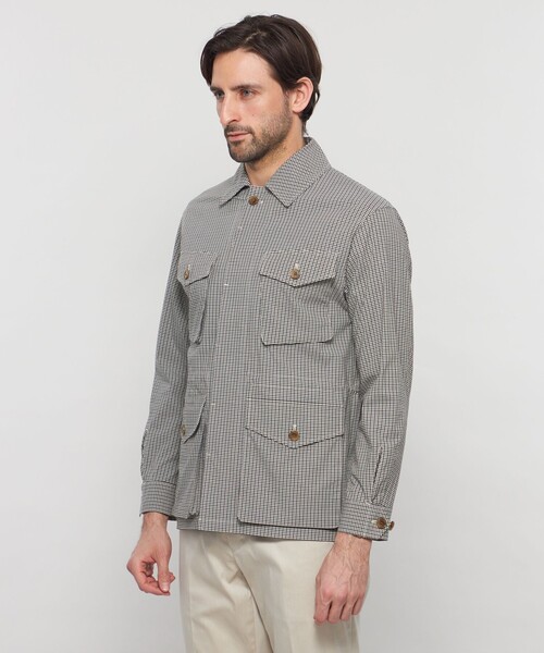 MACKINTOSH LONDON（マッキントッシュ ロンドン）の「ファティーグシャツジャケット（ブルゾン・メンズ・ライトブルー/ベージュ・38/42/40）」の6枚目の写真