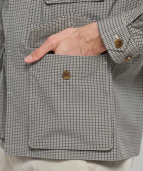 MACKINTOSH LONDON（マッキントッシュ ロンドン）の「ファティーグシャツジャケット（ブルゾン・メンズ・ライトブルー/ベージュ・38/42/40）」の9枚目の写真
