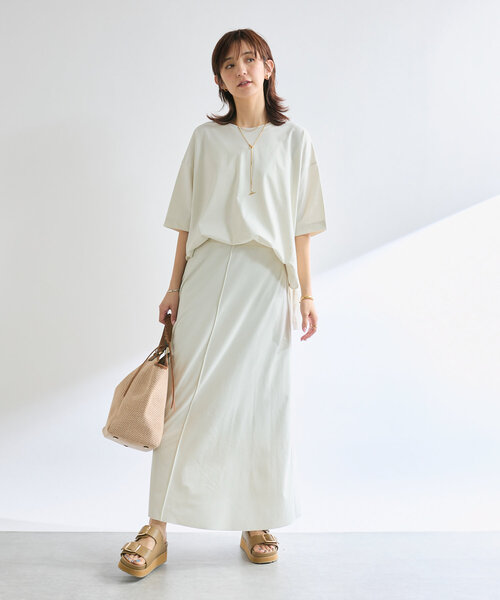 RIVE DROITE(リヴドロワ)の「【セットアップ可】キュプラオーバーTee(Tシャツ/カットソー・レディース・ホワイト系その他/チャコールグレー/ブラック・FREE)」の4枚目の写真