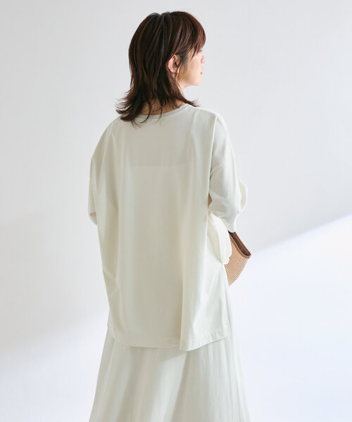 RIVE DROITE(リヴドロワ)の「【セットアップ可】キュプラオーバーTee(Tシャツ/カットソー・レディース・ホワイト系その他/チャコールグレー/ブラック・FREE)」の10枚目の写真