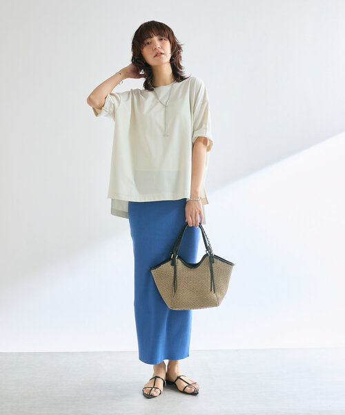 RIVE DROITE(リヴドロワ)の「【セットアップ可】キュプラオーバーTee(Tシャツ/カットソー・レディース・ホワイト系その他/チャコールグレー/ブラック・FREE)」の11枚目の写真