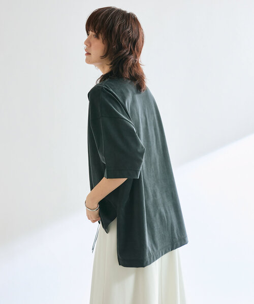 RIVE DROITE(リヴドロワ)の「【セットアップ可】キュプラオーバーTee(Tシャツ/カットソー・レディース・ホワイト系その他/チャコールグレー/ブラック・FREE)」の21枚目の写真