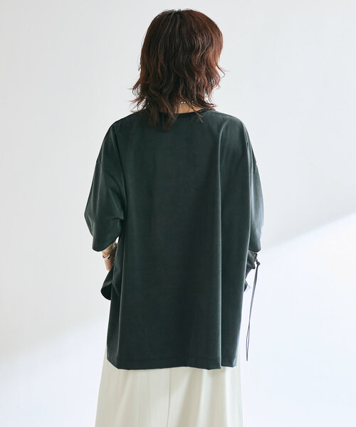 RIVE DROITE(リヴドロワ)の「【セットアップ可】キュプラオーバーTee(Tシャツ/カットソー・レディース・ホワイト系その他/チャコールグレー/ブラック・FREE)」の22枚目の写真