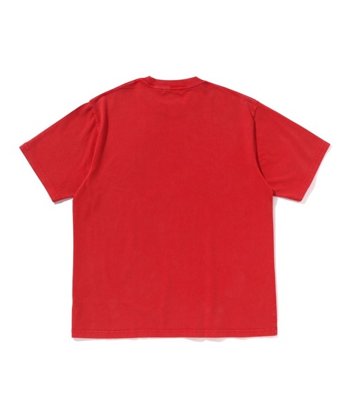 A BATHING APE(アベイシングエイプ)の「GARMENT DYE LOGO RELAXED FIT TEE(Tシャツ/カットソー・メンズ・レッド/ブラック/アイボリー・MEDIUM/LARGE/SMALL/X-LARGE/XX-LARGE)」の6枚目の写真