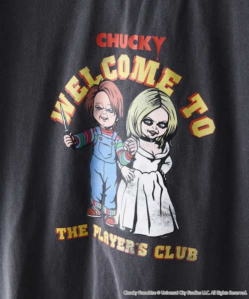 UNIIT(ユニット)の「【Child's Play/チャイルドプレイ】 オリジナルデザイン パウダーブリーチ加工 Tシャツ CHUCKY チャッキー ティファニー ヴィンテージライク 古着ライク(Tシャツ/カットソー・メンズ・ダークグリーン/ブラック・LARGE/MEDIUM/X-LARGE)」の7枚目の写真