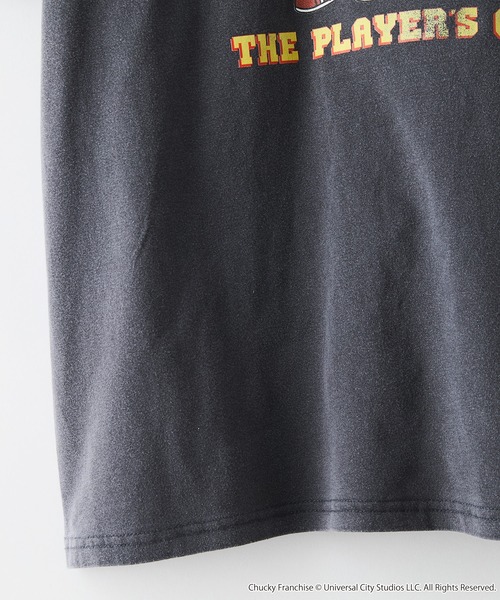 UNIIT(ユニット)の「【Child's Play/チャイルドプレイ】 オリジナルデザイン パウダーブリーチ加工 Tシャツ CHUCKY チャッキー ティファニー ヴィンテージライク 古着ライク(Tシャツ/カットソー・メンズ・ダークグリーン/ブラック・LARGE/MEDIUM/X-LARGE)」の9枚目の写真