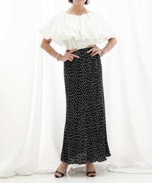 a lot of love | メローロックフリル ドット柄スカート(スカート)