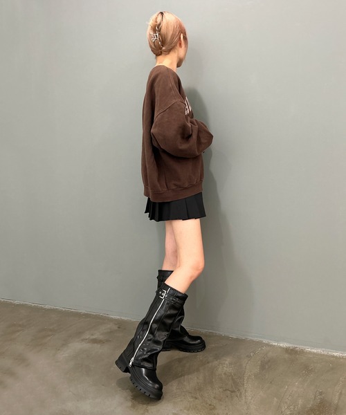 attagirl(アタガール)の「厚底サイドジッパーカバーブーツ(ブーツ・レディース・ブラック・S/M/L/LL)」の17枚目の写真