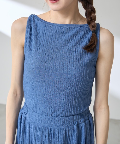 セール】【ZOZO限定】ワッシャーボートネックタンク（タンクトップ