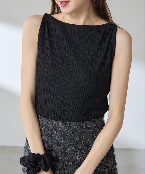 セール】【ZOZO限定】ワッシャーボートネックタンク（タンクトップ