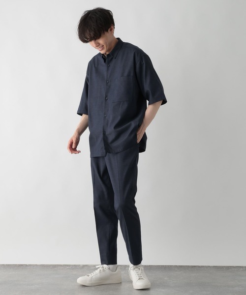 GLOBAL WORK(グローバルワーク)の「アーバンデニムシャツAIR/5分袖/288179(シャツ/ブラウス・メンズ・ネイビー/ダークブルー/ブルー系その他6/ブルー系その他7・SMALL/MEDIUM/LARGE/X-LARGE)」の6枚目の写真