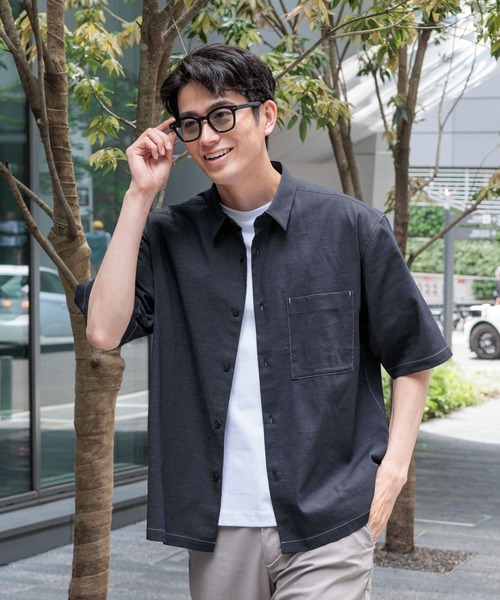 GLANSHIRT☆新品4.5万円程度グランシャツ デニムワークシャツ 41cm