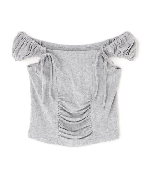 FREE'S MART（フリーズマート）の「◆オフショルリボンカットソー（Tシャツ/カットソー・レディース・グレー/ブラック/ホワイト・FREE）」の10枚目の写真