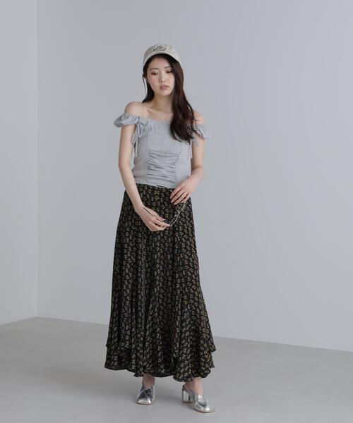 FREE'S MART（フリーズマート）の「◆オフショルリボンカットソー（Tシャツ/カットソー・レディース・グレー/ブラック/ホワイト・FREE）」の13枚目の写真