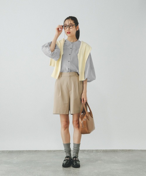 GLOBAL WORK(グローバルワーク)の「袖バルーンブラウス8分袖/288616(シャツ/ブラウス・レディース・ホワイト系その他/サックスブルー/オフホワイト/ネイビー系8/グレー系その他・LARGE/MEDIUM)」の19枚目の写真