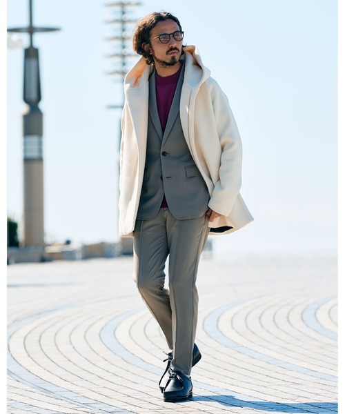 wjk(ダヴルジェイケイ)の「smart pin-tuck slacks(スラックス・メンズ・ネイビー/ブラック/オリーブ・SMALL/MEDIUM/LARGE/X-LARGE/XX-LARGE)」の7枚目の写真