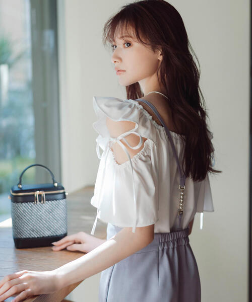 PROPORTION BODY DRESSING（プロポーションボディドレッシング）の「フリルリボンブラウス / 1215110509（シャツ/ブラウス・レディース・ホワイト/ネイビー/カーキ・FREE）」の5枚目の写真