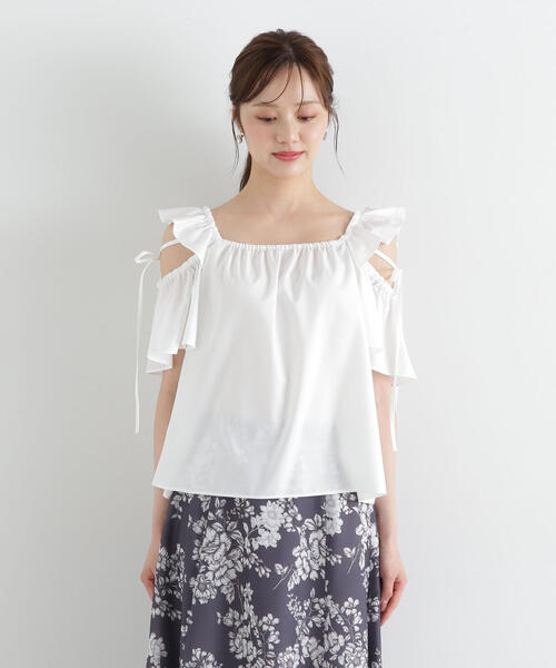 PROPORTION BODY DRESSING（プロポーションボディドレッシング）の「フリルリボンブラウス / 1215110509（シャツ/ブラウス・レディース・ホワイト/ネイビー/カーキ・FREE）」の9枚目の写真