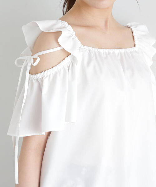 PROPORTION BODY DRESSING（プロポーションボディドレッシング）の「フリルリボンブラウス / 1215110509（シャツ/ブラウス・レディース・ホワイト/ネイビー/カーキ・FREE）」の12枚目の写真