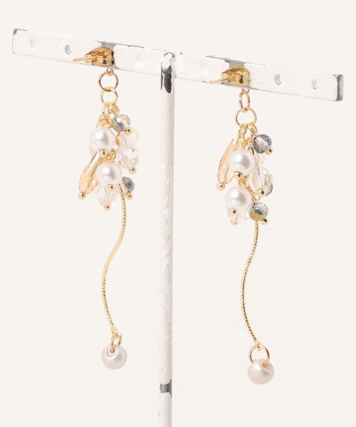 VIBGYOR(ヴィブジョー)の「【charme by pimo 】天然石 ピアス(MA)(ピアス(両耳用)・レディース・ゴールド・FREE)」の2枚目の写真