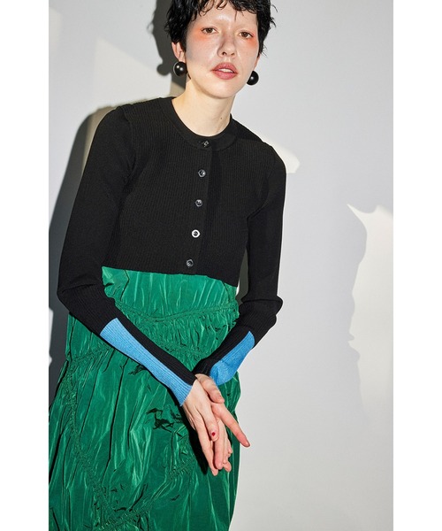 OMMO BLOCKING SHEER TOP シアートップス OMMO BLOCKING SHEER TOP シアートップス（OMMO tシャツ BALLOON