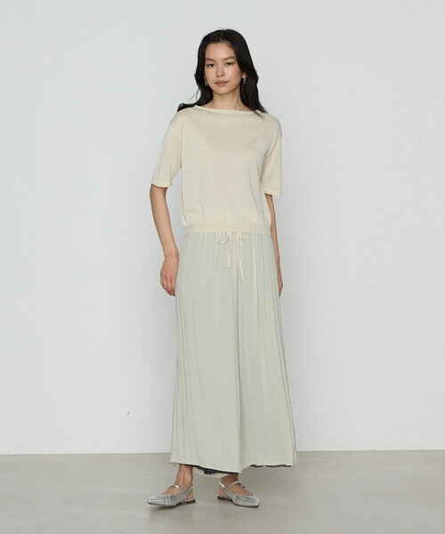 K.T KIYOKO TAKASE（キヨコタカセ）の「ラメリネンニット プルオーバー（ニット/セーター・レディース・ベージュ/チャコール/レモンイエロー・11号/9号）」の16枚目の写真