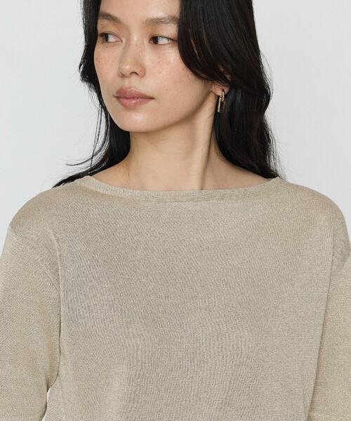 K.T KIYOKO TAKASE（キヨコタカセ）の「ラメリネンニット プルオーバー（ニット/セーター・レディース・ベージュ/チャコール/レモンイエロー・11号/9号）」の22枚目の写真