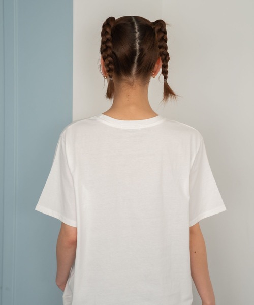 Nu(ニュー)の「【Nu】BREAKFAST Tシャツ(Tシャツ/カットソー・レディース・オフホワイト/チャコールグレー・M)」の4枚目の写真