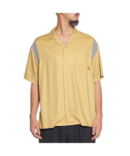 CALEE(キャリー)の「VINTAGE TYPE RIB BOWLING SH(シャツ/ブラウス・メンズ・ライトイエロー/ブラック/ホワイト・MEDIUM/LARGE/X-LARGE)」の1枚目の写真