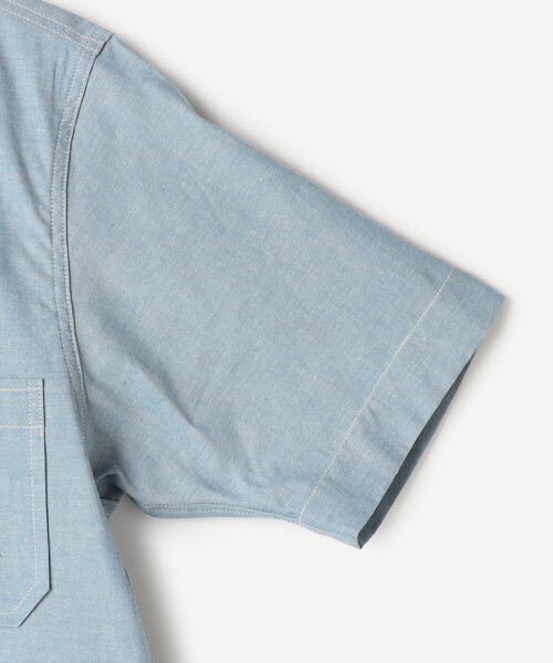 ブラウス シャツ ANATOMICA | シャンブレー オープンカラー半袖シャツ WOMEN レディース ANATOMICA | シャンブレー オープンカラー半袖シャツ WOMEN