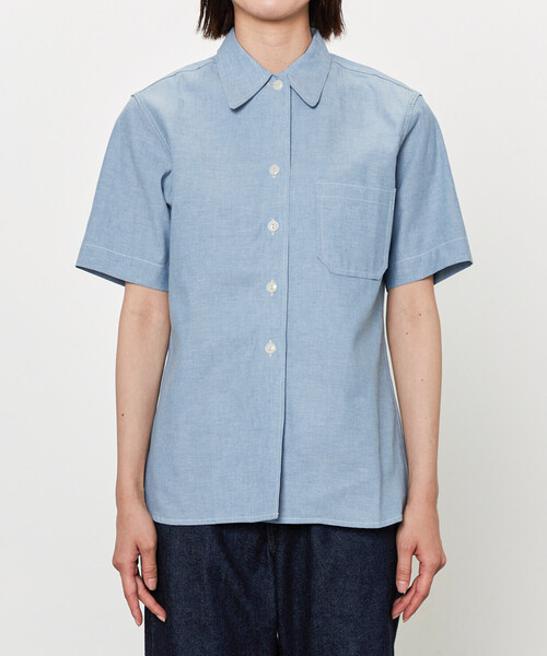 ANATOMICA（アナトミカ）の「ANATOMICA | シャンブレー オープンカラー半袖シャツ WOMEN（シャツ/ブラウス・レディース・サックスブルー・ONE）」の6枚目の写真