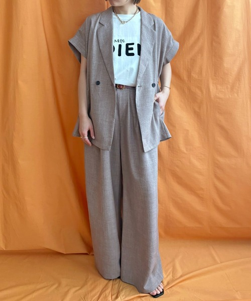 ミリー Milly リネン パンツ シルクベルト ベージュ ミリー Milly リネン パンツ シルクベルト ベージュ