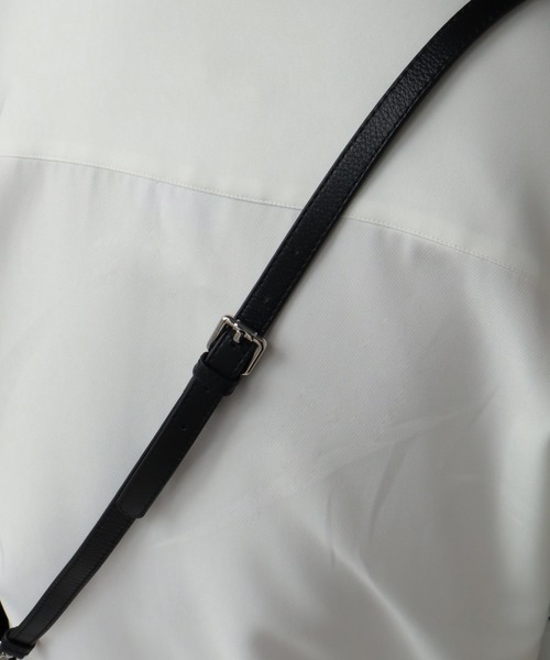 ADAM PATEK(アダムパテック)の「【ADAMPATEK/アダムパテック】new shrink lether drawstring minibag/牛革レザー 巾着ミニバッグ(ショルダーバッグ・メンズ・ブラック・FREE)」の9枚目の写真