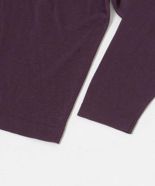 crepuscule（クレプスキュール）の「『別注』crepuscule×UR　Washi Knit Long-Sleeve T-shirts（ニット/セーター・メンズ・ダークブラウン/パープル/ブラック・1/2）」の5枚目の写真
