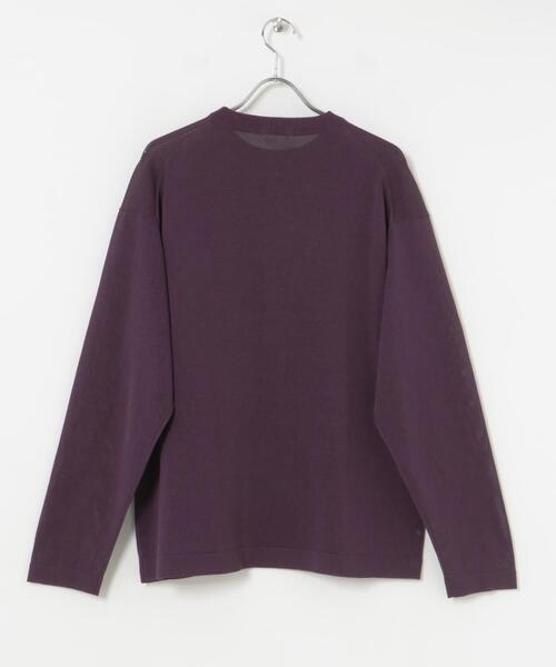 crepuscule（クレプスキュール）の「『別注』crepuscule×UR　Washi Knit Long-Sleeve T-shirts（ニット/セーター・メンズ・ダークブラウン/パープル/ブラック・1/2）」の6枚目の写真