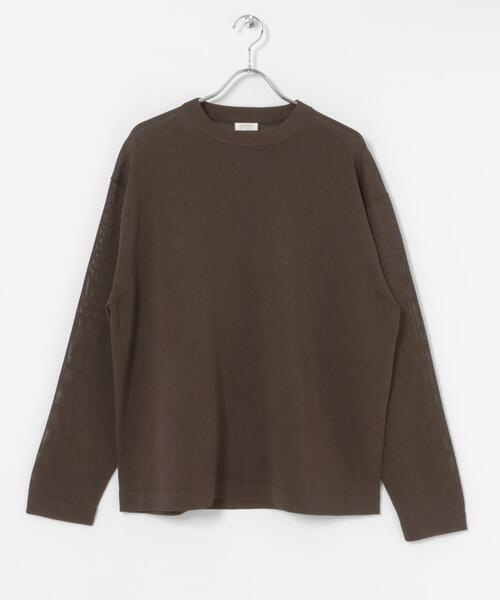 crepuscule（クレプスキュール）の「『別注』crepuscule×UR　Washi Knit Long-Sleeve T-shirts（ニット/セーター・メンズ・ダークブラウン/パープル/ブラック・1/2）」の10枚目の写真