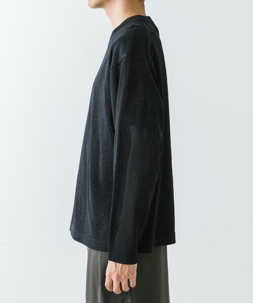 crepuscule（クレプスキュール）の「『別注』crepuscule×UR　Washi Knit Long-Sleeve T-shirts（ニット/セーター・メンズ・ダークブラウン/パープル/ブラック・1/2）」の13枚目の写真
