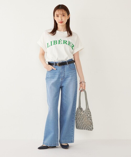 SHIPS for women / シップスウィメン 〈接触冷感〉ポンチ ドルマン TEE SHIPS Colors:〈接触冷感・UVカット〉ビッグロゴ ドルマン T