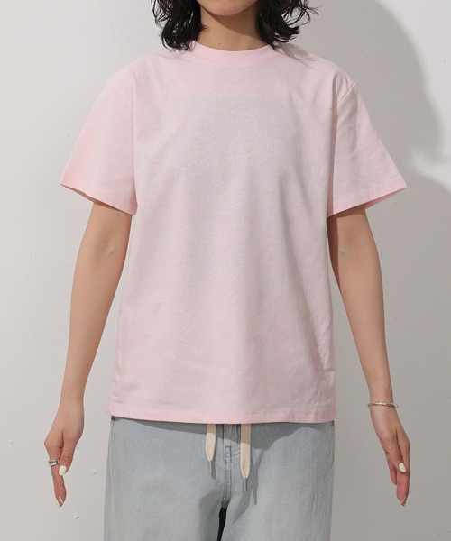 tシャツ USAコットン 汗染み防止 ロゴプリントTシャツ 2WAY レディース USAコットン 汗染み防止 ロゴプリントTシャツ 2WAY（Tシャツ