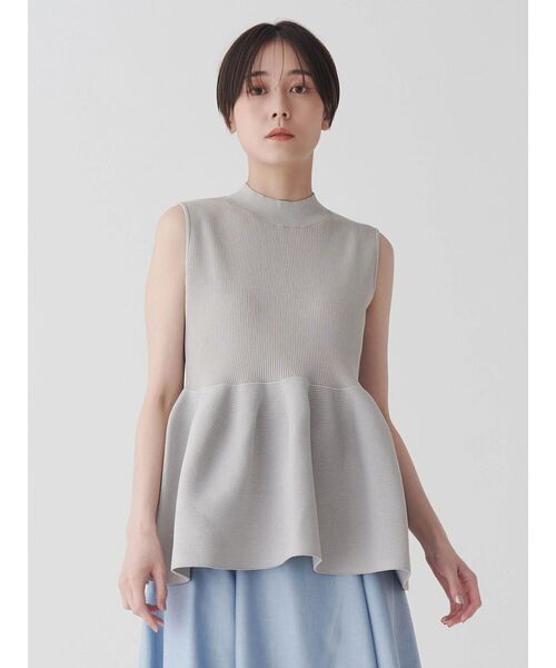 ニット セーター ハイネックペプラムニット レディース セール】ハイネックペプラムニット（ニット/セーター）｜TONAL