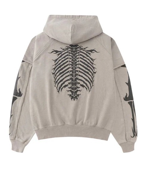 SUPPLIER/サプライヤー/Fire Bones Layered Slev Zip Hoodie
