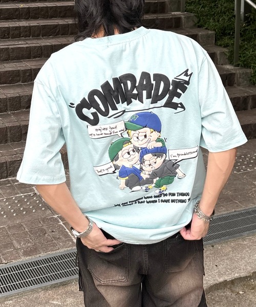 ILL'S(イルズ)の「ビッグシルエット ゴーストルミナス発泡バックプリント半袖Tシャツ カットソー メンズ レディース(Tシャツ/カットソー・メンズ・ホワイト/ホワイト系その他/グリーン系2/ピンク/ホワイト系その他2/ブラック系その他/ミント/ピンク系その他2/ブラック/ブラック系その他2・M/L)」の8枚目の写真