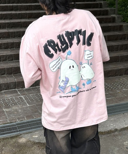 ILL'S(イルズ)の「ビッグシルエット ゴーストルミナス発泡バックプリント半袖Tシャツ カットソー メンズ レディース(Tシャツ/カットソー・メンズ・ホワイト/ホワイト系その他/グリーン系2/ピンク/ホワイト系その他2/ブラック系その他/ミント/ピンク系その他2/ブラック/ブラック系その他2・M/L)」の9枚目の写真
