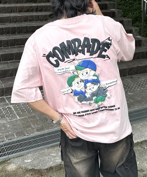 ILL'S(イルズ)の「ビッグシルエット ゴーストルミナス発泡バックプリント半袖Tシャツ カットソー メンズ レディース(Tシャツ/カットソー・メンズ・ホワイト/ホワイト系その他/グリーン系2/ピンク/ホワイト系その他2/ブラック系その他/ミント/ピンク系その他2/ブラック/ブラック系その他2・M/L)」の10枚目の写真