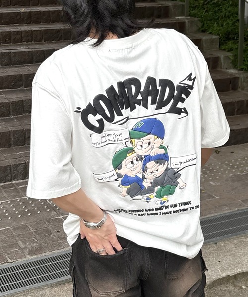 ILL'S(イルズ)の「ビッグシルエット ゴーストルミナス発泡バックプリント半袖Tシャツ カットソー メンズ レディース(Tシャツ/カットソー・メンズ・ホワイト/ホワイト系その他/グリーン系2/ピンク/ホワイト系その他2/ブラック系その他/ミント/ピンク系その他2/ブラック/ブラック系その他2・M/L)」の11枚目の写真