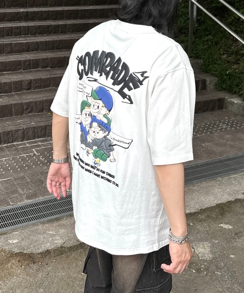 ILL'S(イルズ)の「ビッグシルエット ゴーストルミナス発泡バックプリント半袖Tシャツ カットソー メンズ レディース(Tシャツ/カットソー・メンズ・ホワイト/ホワイト系その他/グリーン系2/ピンク/ホワイト系その他2/ブラック系その他/ミント/ピンク系その他2/ブラック/ブラック系その他2・M/L)」の14枚目の写真