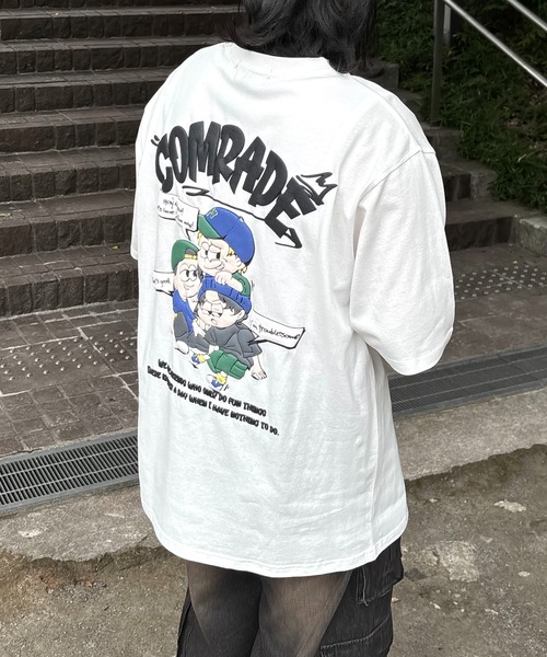 ILL'S(イルズ)の「ビッグシルエット ゴーストルミナス発泡バックプリント半袖Tシャツ カットソー メンズ レディース(Tシャツ/カットソー・メンズ・ホワイト/ホワイト系その他/グリーン系2/ピンク/ホワイト系その他2/ブラック系その他/ミント/ピンク系その他2/ブラック/ブラック系その他2・M/L)」の15枚目の写真