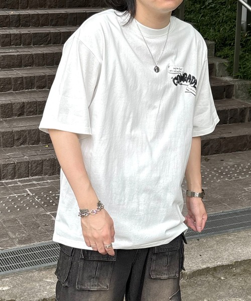 ILL'S(イルズ)の「ビッグシルエット ゴーストルミナス発泡バックプリント半袖Tシャツ カットソー メンズ レディース(Tシャツ/カットソー・メンズ・ホワイト/ホワイト系その他/グリーン系2/ピンク/ホワイト系その他2/ブラック系その他/ミント/ピンク系その他2/ブラック/ブラック系その他2・M/L)」の17枚目の写真